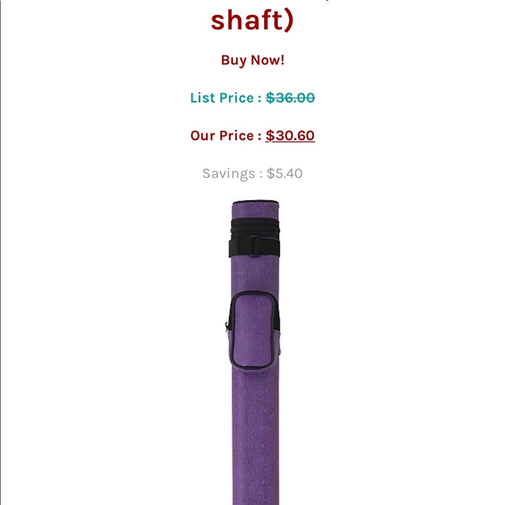 Pool stick with case